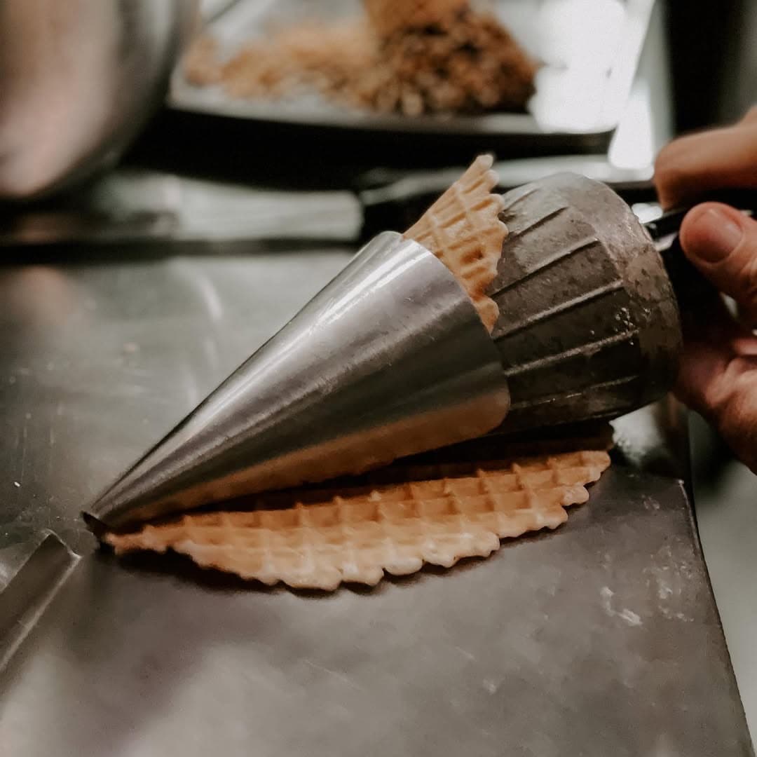 Fresh waffle cone with homemade ice cream Centerville TN